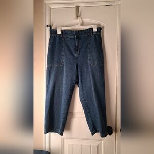 Time and Tru High Waist Paperbag Jeans Women's Size 18 Dark Wash